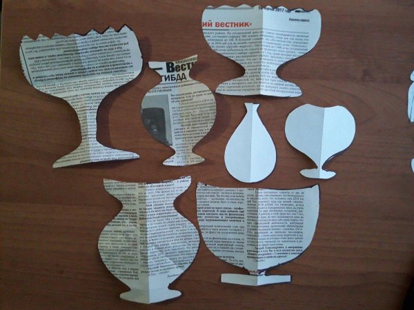 Макет вазы из бумаги