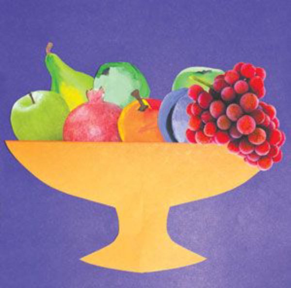 Рисование ваза с фруктами