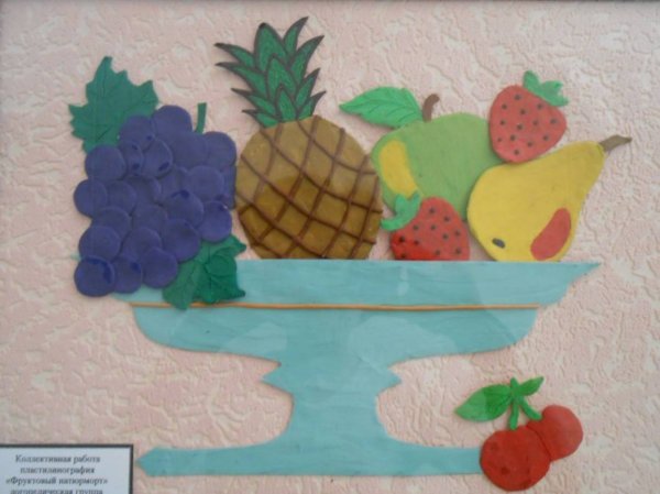 Поделка ваза с фруктами