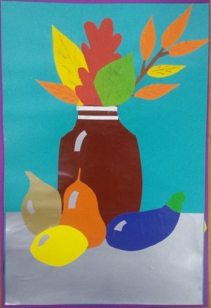 Натюрморт в технике аппликации