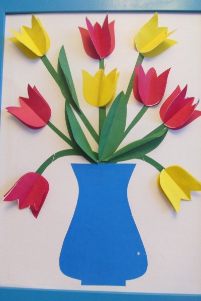 Аппликация на 8 марта