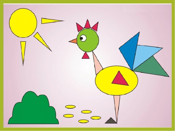 Сюжетная аппликация из геометрических фигур