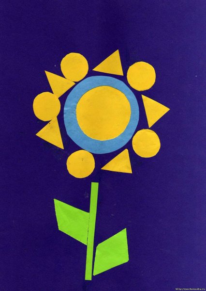 Аппликация из геометрических фигур