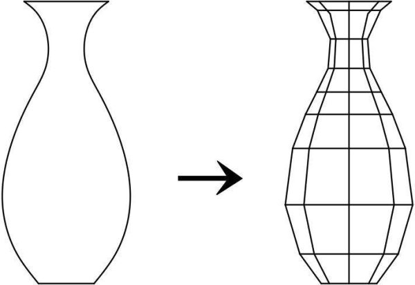 Трафарет ваза для цветов