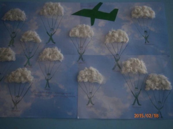 Поделки к 23 февраля в детском парашют