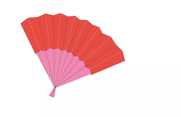 Веер из оригами