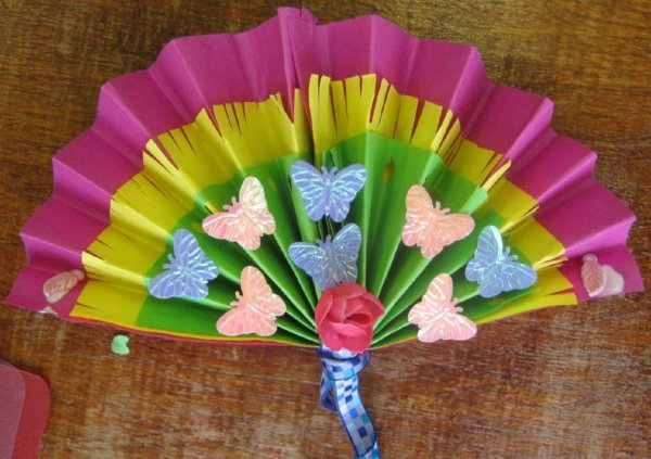 Мастер класс веер из бумаги