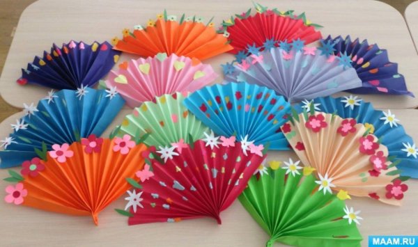 Бумажный веер своими руками