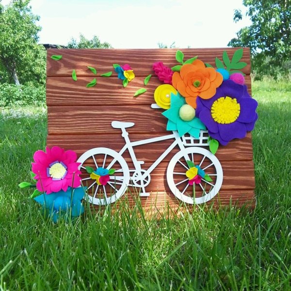 Аппликация велосипеды для детей из цветной бумаги