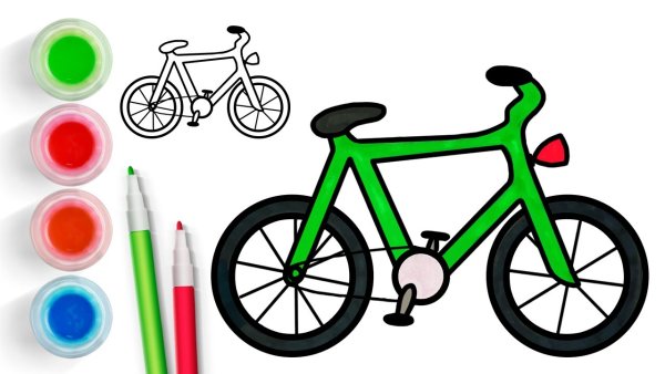 Рисование велосипеда в детском саду
