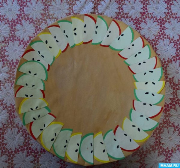 Поделка тарелка для яблочного пирога для детей