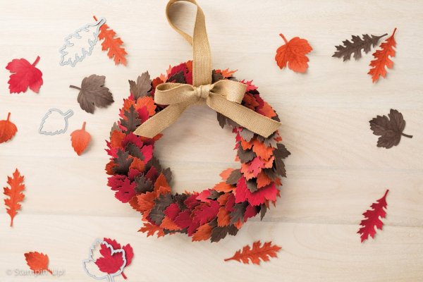 Осенний венок из картона