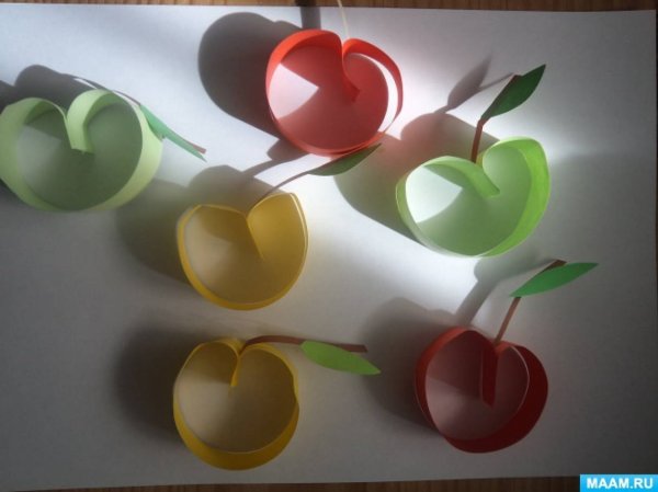 Аппликация яблоко в средней группе