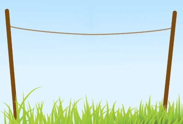 Веревка с бельем мультяшная