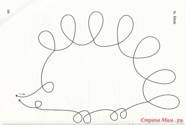 Рисование веревочкой.