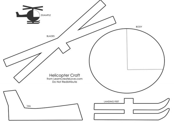 Вертолет из бумаги
