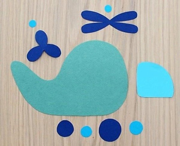 Аппликация вертолет детям 3 года