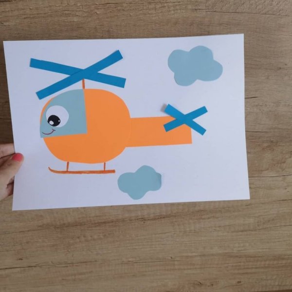 Аппликация. Вертолет