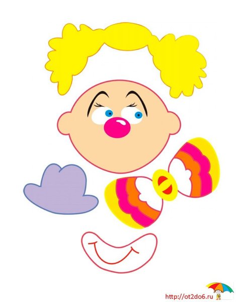 Аппликация "клоун"