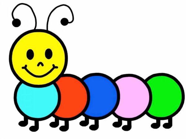 Цветная гусеница для детей