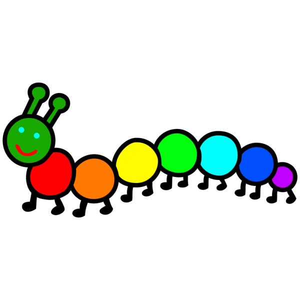 Разноцветные гусенички