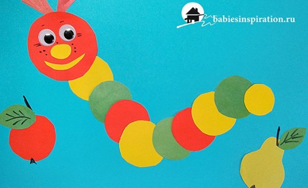 Аппликация из бумаги для малышей