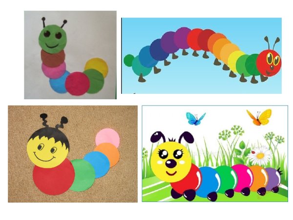 Аппликация из кружочков цветной бумаги