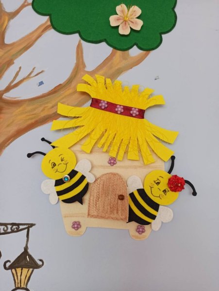 Веселые аппликации Пчелка
