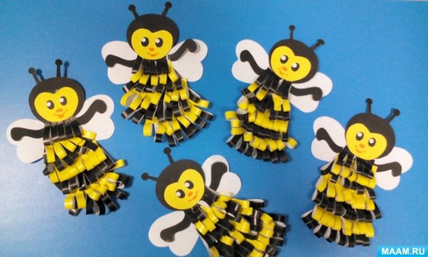 Пчелка аппликация для детей