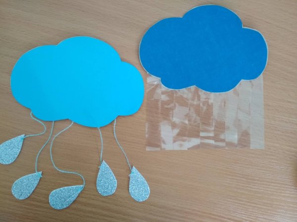 Тучка из цветной бумаги