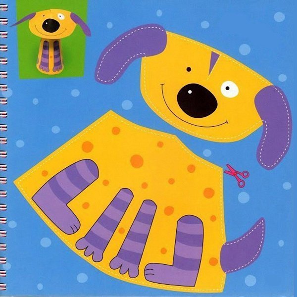 Забавная аппликация для детей