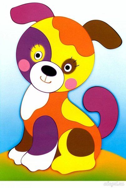 Цветные аппликации для детей