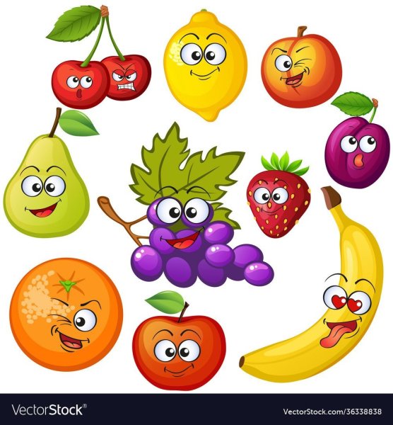 Мультяшные овощи и фрукты