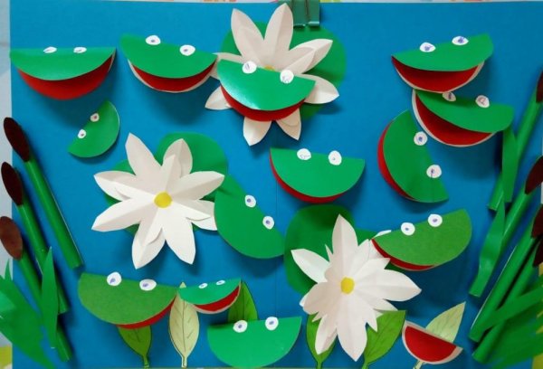 Объемные аппликации из цветной бумаги