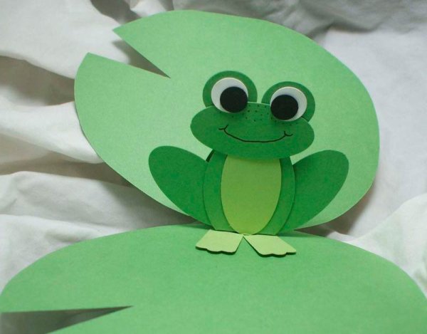 Объемная аппликация лягушка