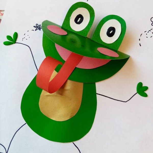 Объемная аппликация лягушка