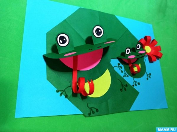 Объемная аппликация Лягушонок