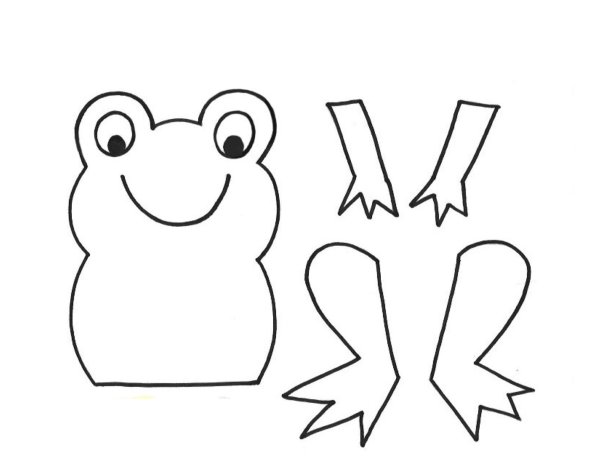 Трафарет лягушки для аппликации