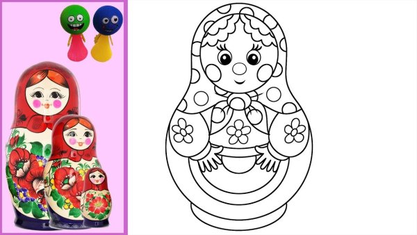 Разрисовать матрешку