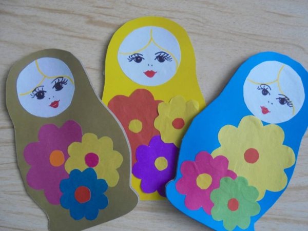 Матрешка из бумаги и картона