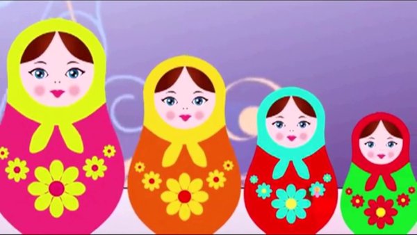 Цветные матрешки для детей