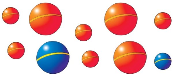 Большой и маленький мяч