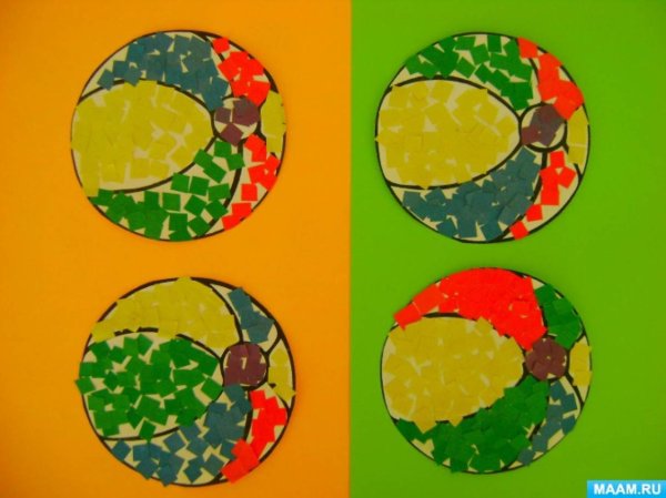 Аппликация мячик