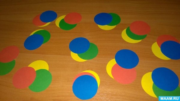 Аппликация мячики в первой младшей