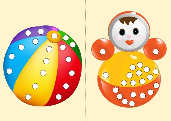 Пластилиновые заплатки мячик