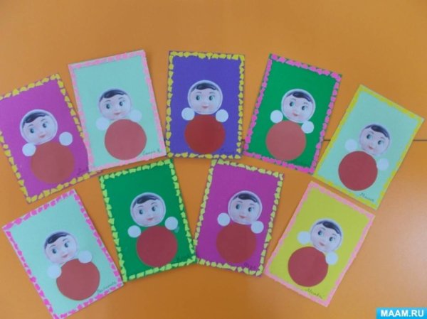 Аппликация в младшей группе неваляшка танцует