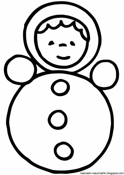 Неваляшка для раскрашивания для детей