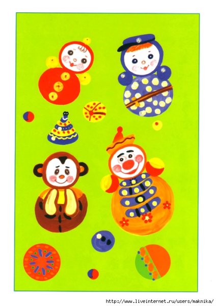 Рисование неваляшка в старшей группе