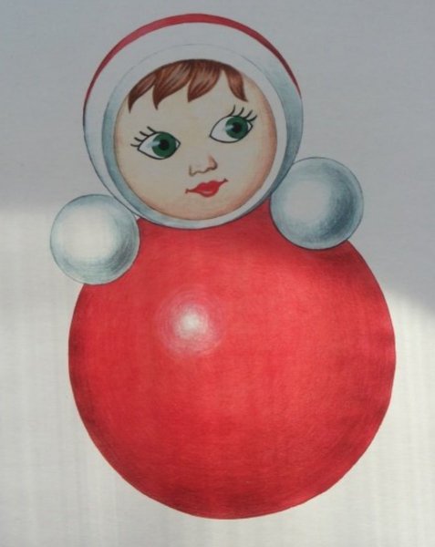 Аппликация неваляшка