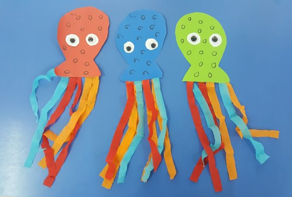 Осьминог поделка для детей из бумаги